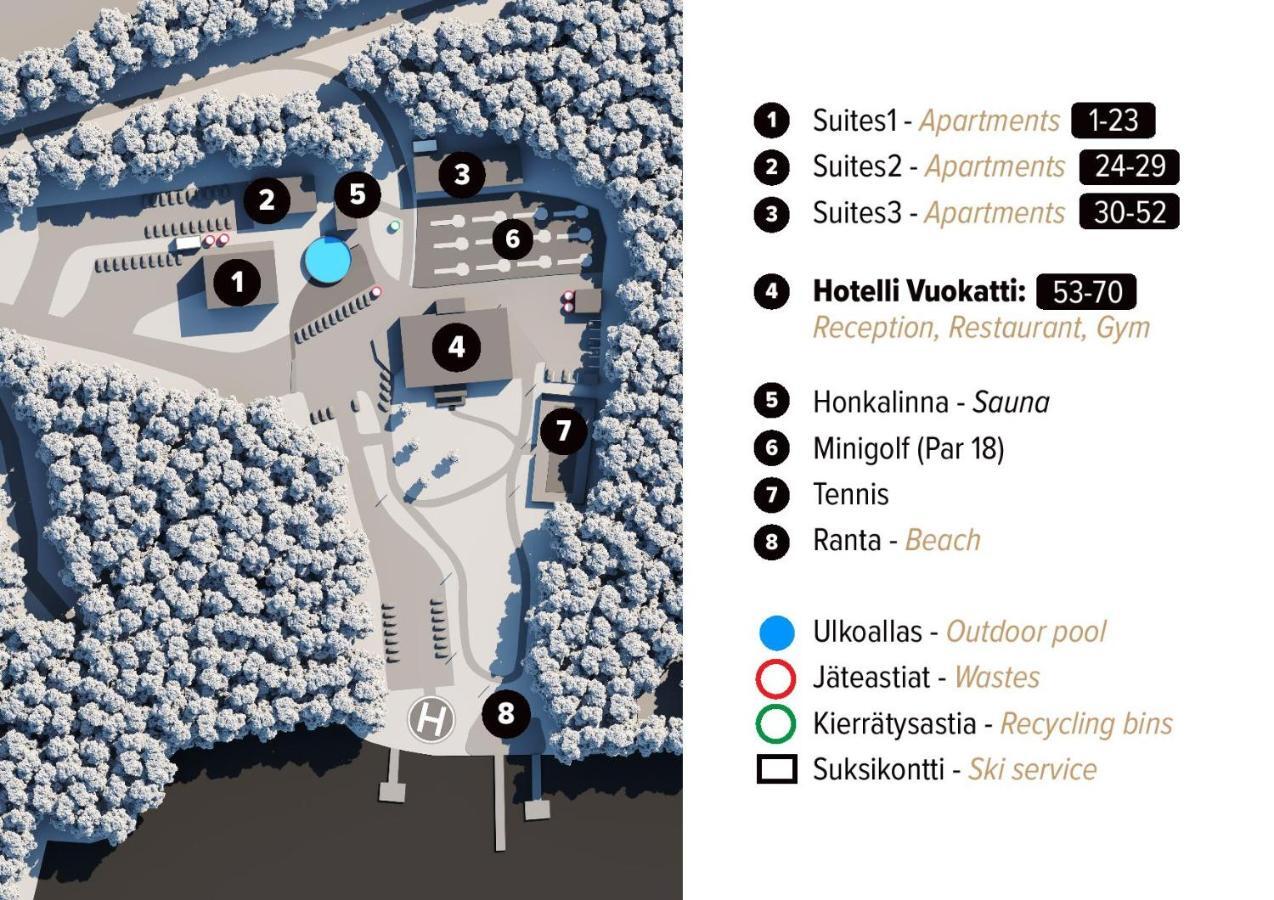 Aateli Lakeside Chalets - Former Vuokatti Suites Kültér fotó